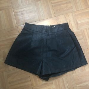 Black shimmery  baggy dress shorts